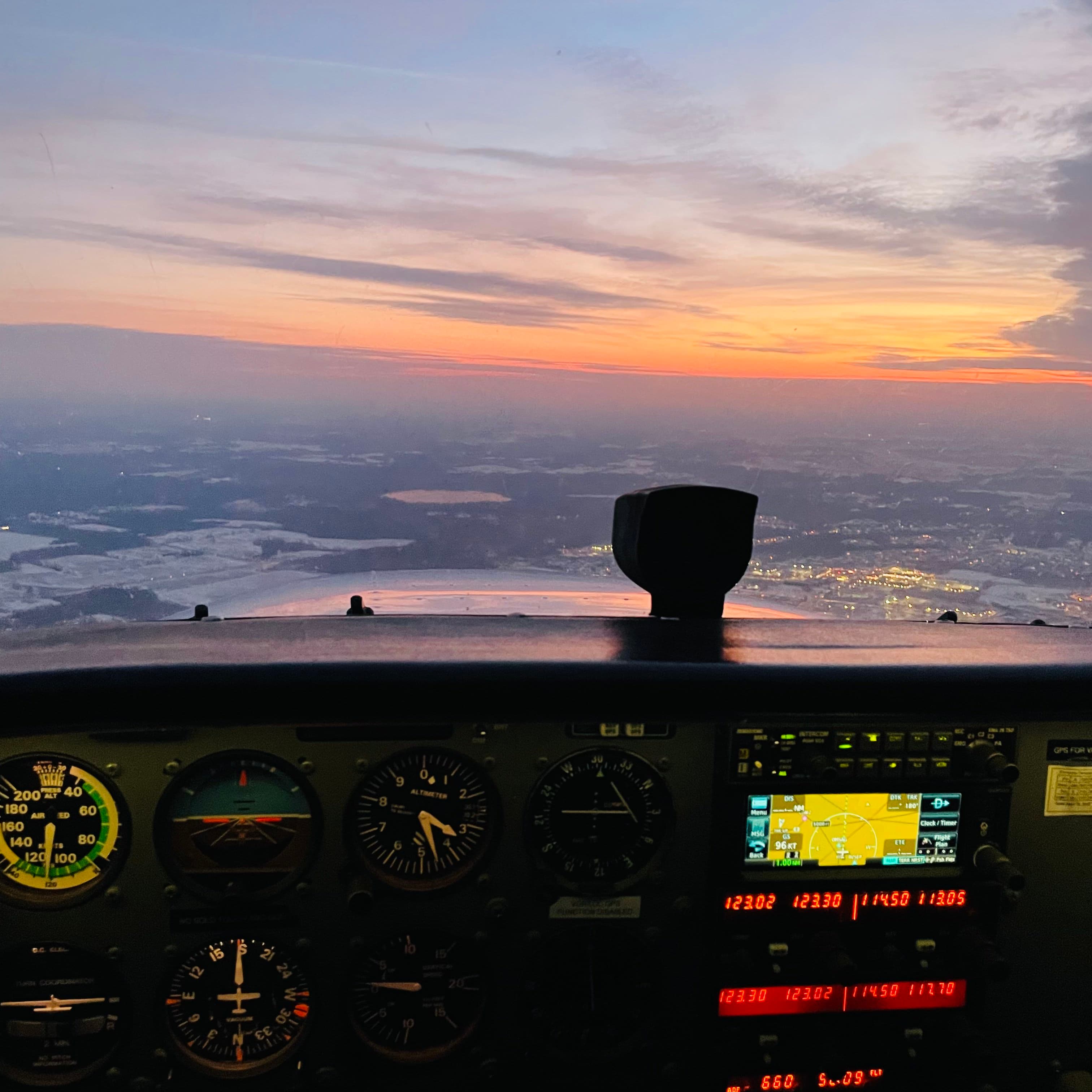 Square aviation photo from Kabir's flying journey