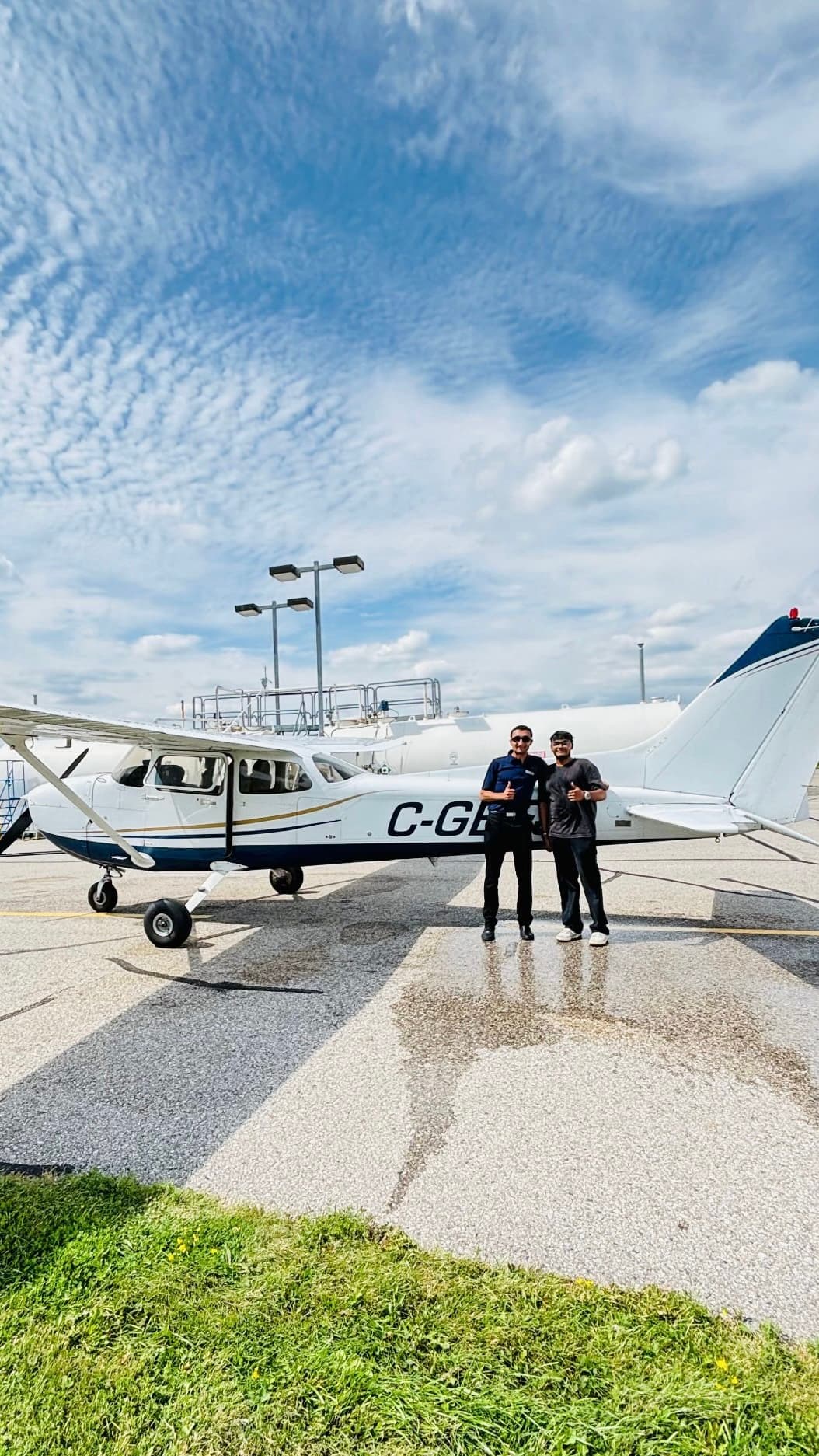 Portrait aviation photo from Kabir's flying journey